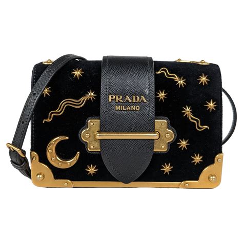 Prada Cahier Moon And Stars Bag in Black 